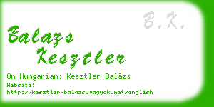 balazs kesztler business card